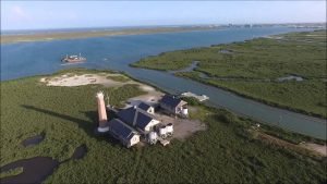 Aerial perspective of Lighthouse Lakes Paddling Trail