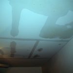 Wet guest bedroom ceiling