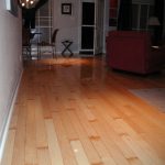 Photo of wet living room hardwood floor.