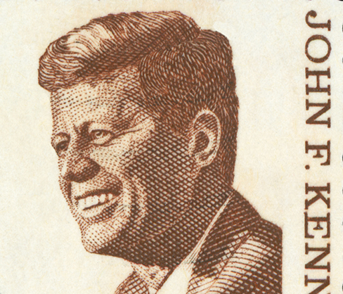 Stamp image of President John F. Kennedy