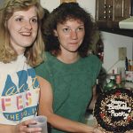 Photo of me (left) and Rocky (right) with a birthday cake